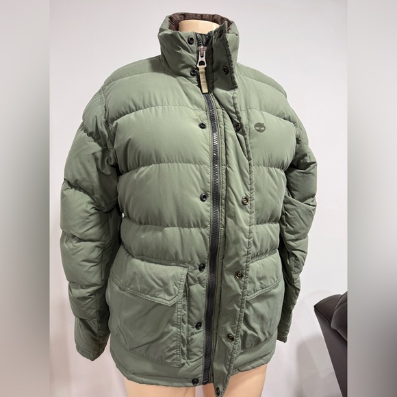 Timberland Men's Olive Green Puffer. - Picture 3 of 10